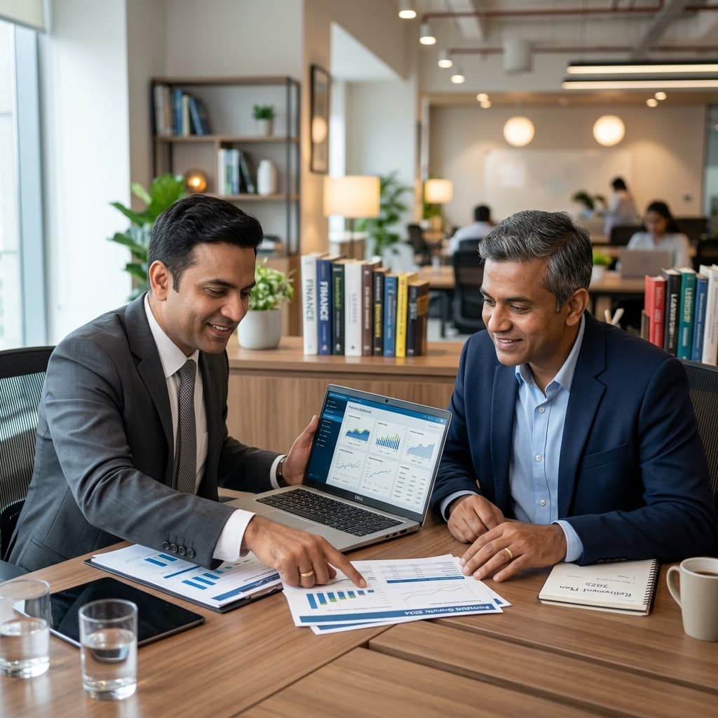 Financial advisor in a professional meeting with a client
